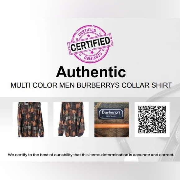Authentic Burberry multicolor longsleeve polo shirts size L/XL (runs big) - Picture 2 of 12